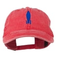 thumbnail image 1 of Image of Rocket Embroidered Washed Cap - Red OSFM, 1 of 5