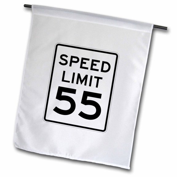 3dRose, Image of Sign Of Speed Limit Fifty Five, 12 x 18 inch Garden Flag