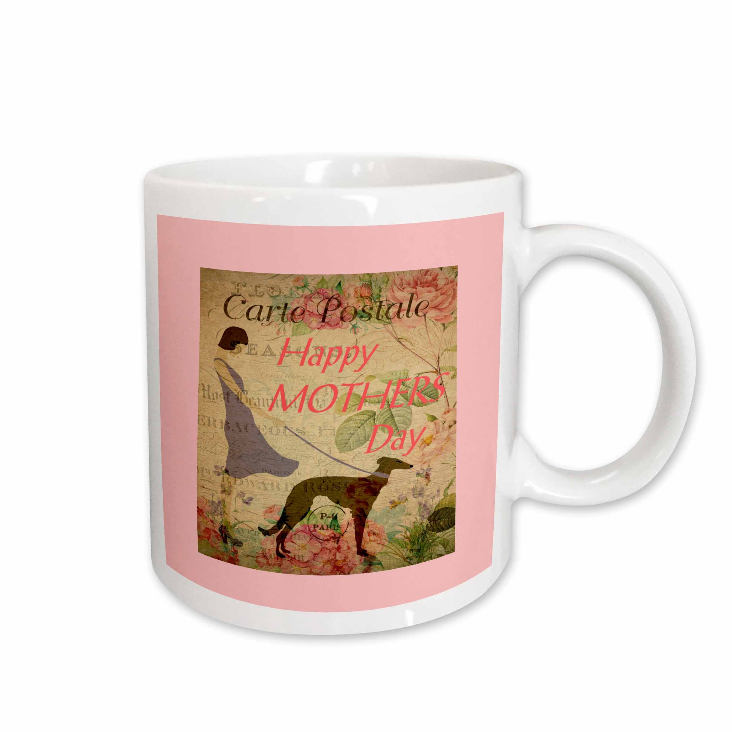 Image of Vintage Paris Lady And Dog Says Happy Mothers Day 11oz Mug mug ...