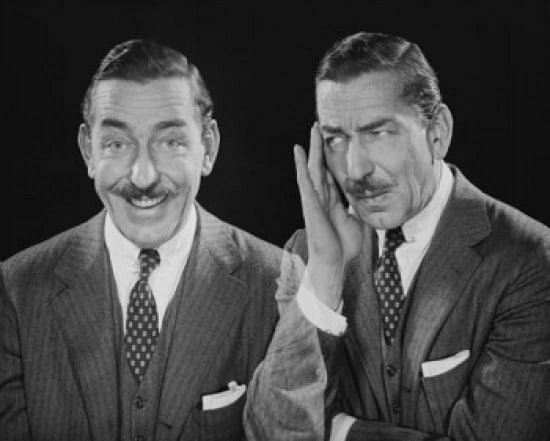 Image of a businessman with two different facial expressions Canvas Art - (18 x 24)