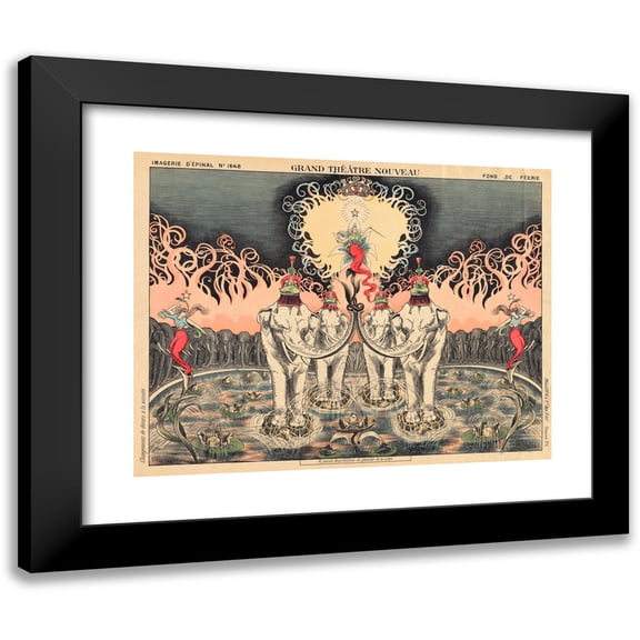 Imagerie Pellerin 14x12 Black Modern Framed Museum Art Print Titled - Grand Theatre Nouveau (1890-1899)