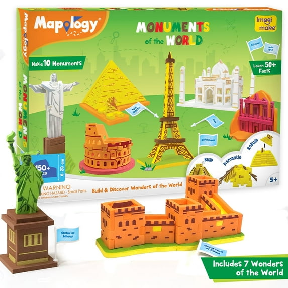 Imagimake Mapology Monuments of World - 3D Puzzles for Kids - Toys & Games - Learning & Educational Toys for Kids