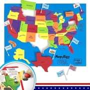 Imagimake Mapology The United States Map Puzzles with Flash Cards & Country Capitals for Kids 8+