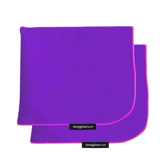 Imaginarium 16”x24” Galactic Purple Nylon Decorative Pillow Covers, Machine Washable (2 Count)