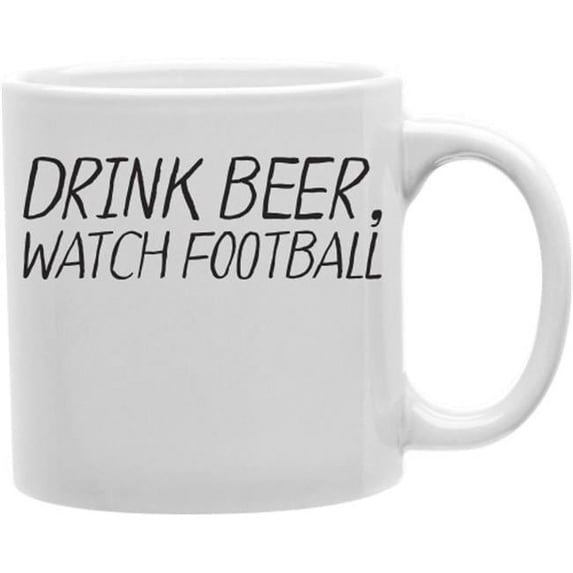 Imaginarium Goods CMG11-IGC-FOOTBALL Drink Beer, Watch Football 11 oz Ceramic Coffee Mug