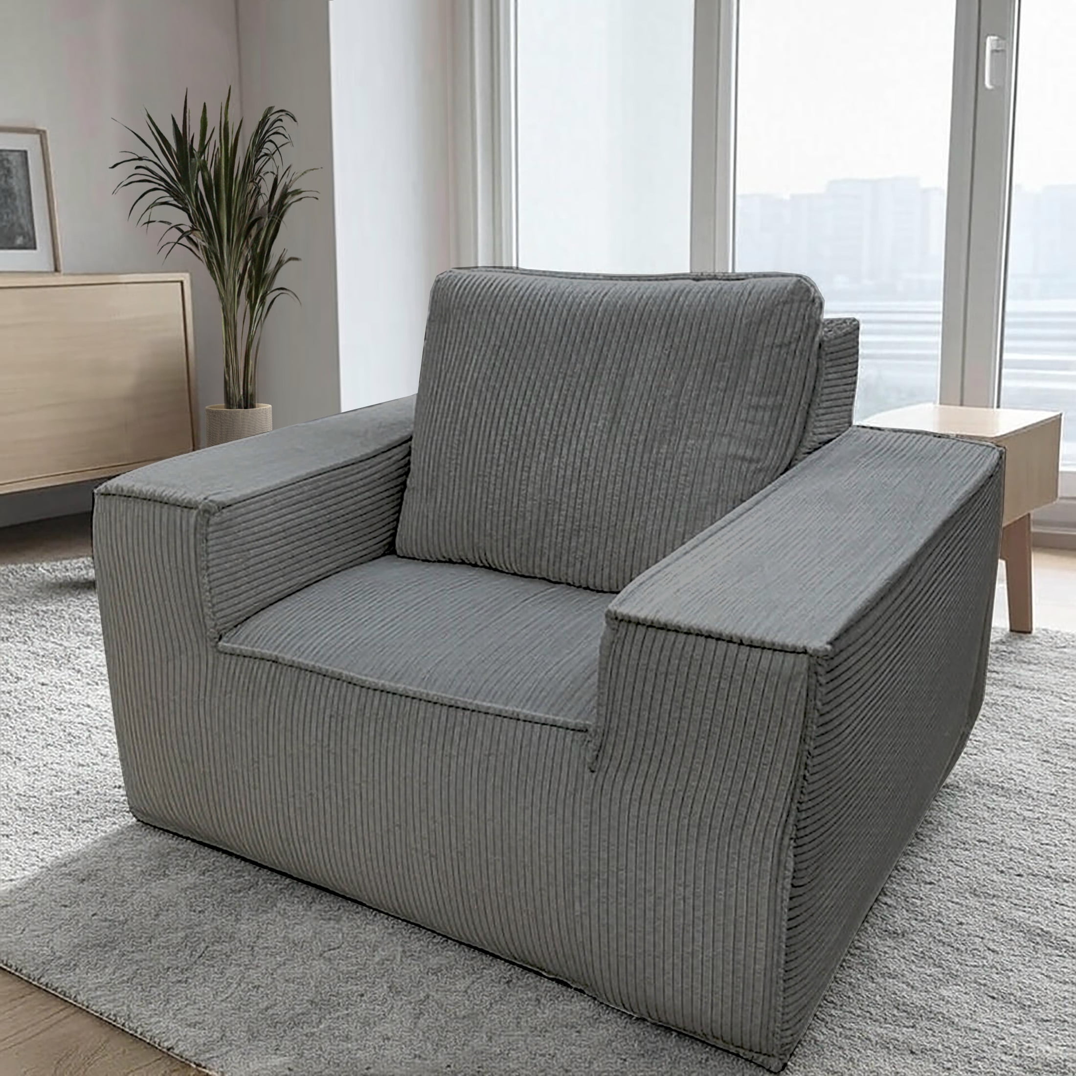 Imaginarium® Home Accent Armchair Compressed Chair-in-a-Box, Gray
