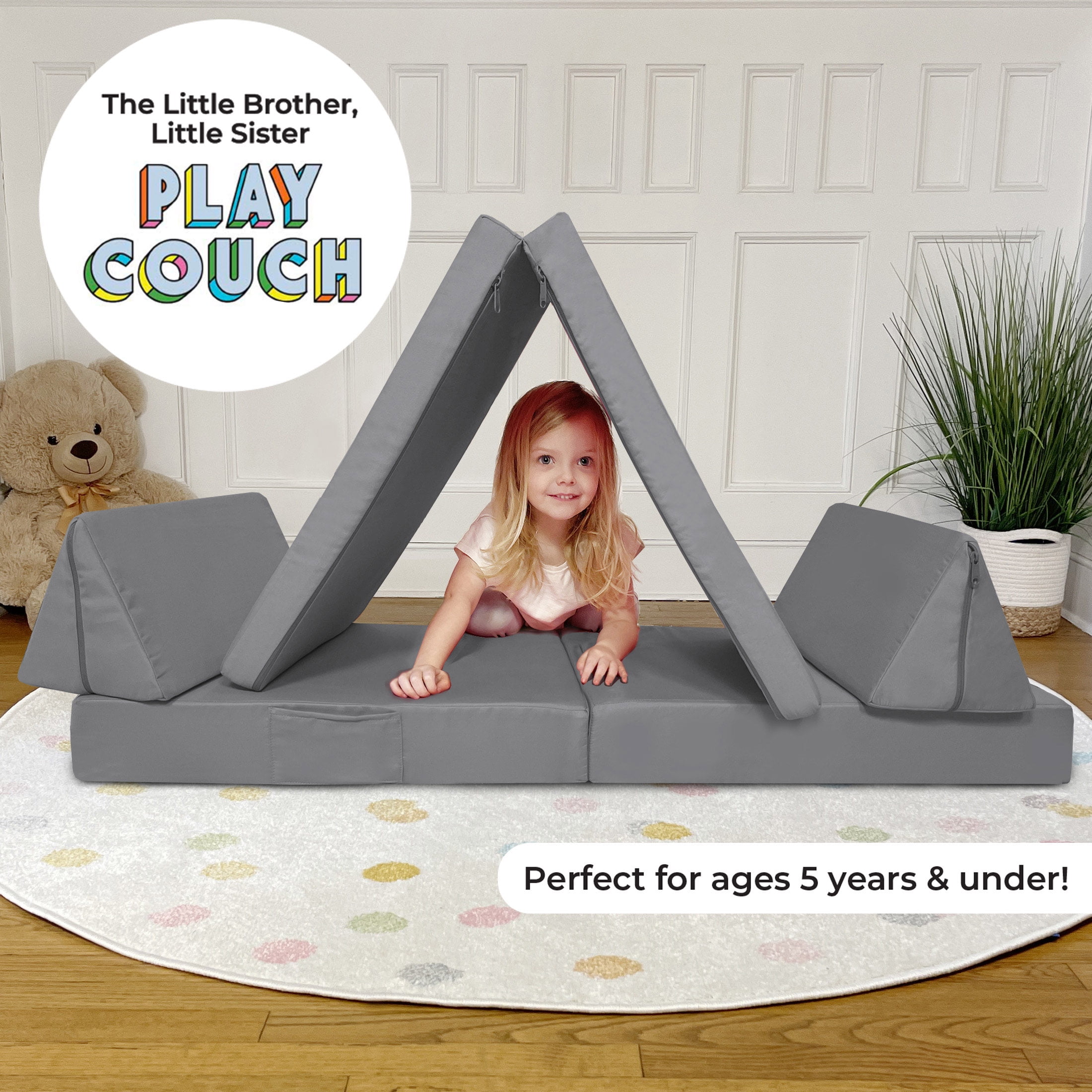 Imaginarium Kids Junior Play Couch, Dark Gray