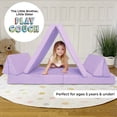 thumbnail image 1 of Imaginarium Little Brother, Little Sister Kids and Toddler Play Couch, Unicorn Purple, 1 of 8
