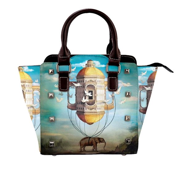 Imaginary Traveler Rivet Fashion One-Shoulder Women's Handbag Tote Bag