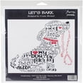 thumbnail image 1 of Imaginating Counted Cross Stitch Kit 7.25"X7.75"-Let's Bark (14 Count), 1 of 2