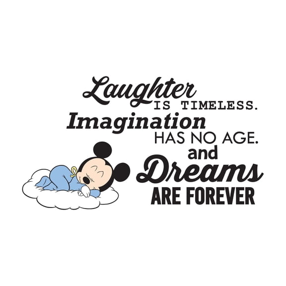 Imagination Has No Age Laughter Is Timeless Uplifting Quote Wall Decal Wall Art Sticker Designs Vinyl Stickers For Home House Walls Rooms Windows Bedroom Decoration Size (20x20 inch)