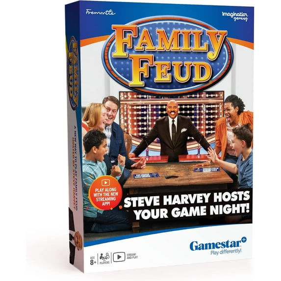 Imagination Gaming Family Feud Steve Harvey Edition board game, Multicolor, for ages 8 and up
