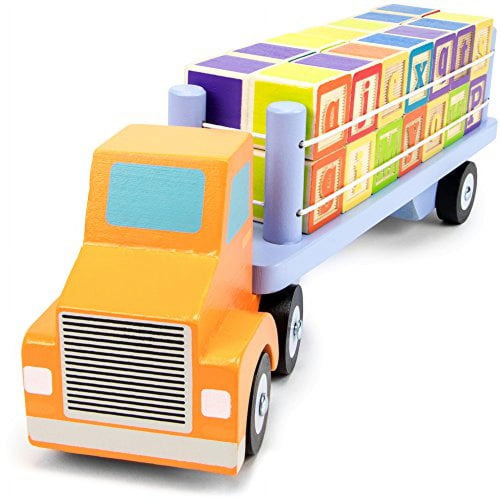 Imagination Generation Alpha Block Cargo Truck & 28 Wood ABC Alphabet