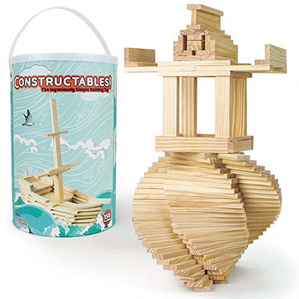 Imagination Generation Constructables! Pine Wood Building Planks, 150 pieces