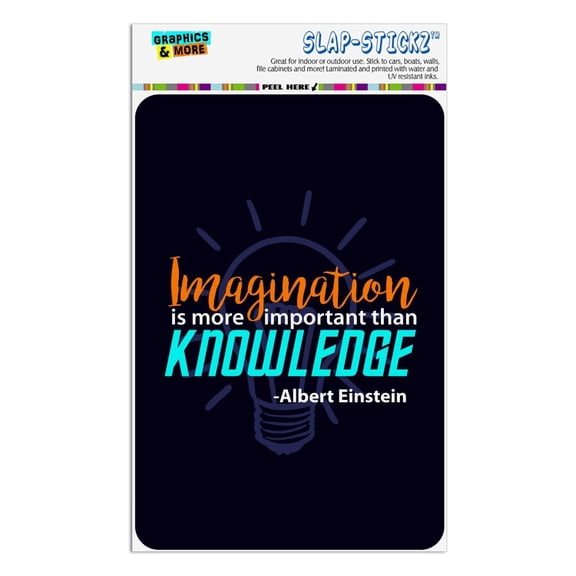 Imagination More Important than Knowledge Einstein Quote Home Business Office Sign