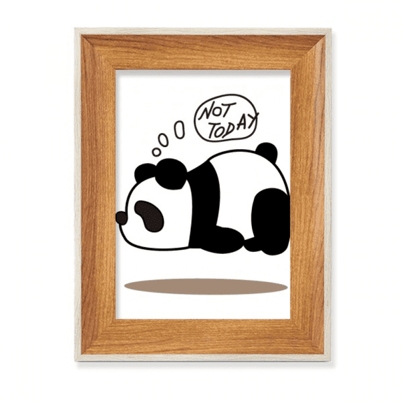 Imagination Panda Floating Eyes Desktop Wooden Photo Frame Display Picture Art Painting Multiple Sets