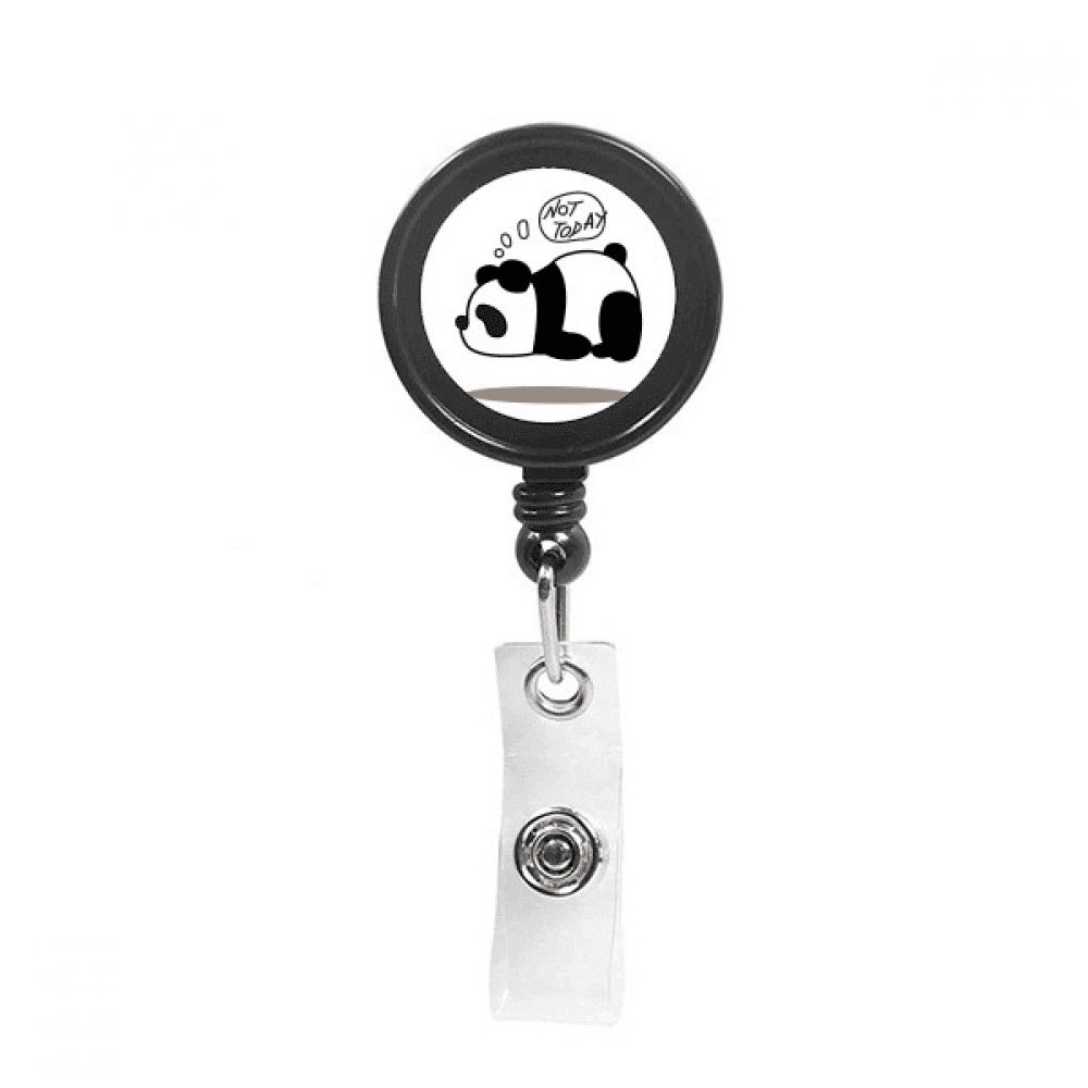 Imagination Panda Floating Eyes Retractable Keychain Badge Holder ID Badge