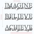 thumbnail image 1 of Imagine Believe Achieve Inspirational Wall Vinyl Decals Sticker Quote Art Décor, 23 X 23 , Storm Gray, Black, 1 of 4