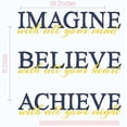 thumbnail image 1 of Imagine Believe Achieve Inspirational Wall Vinyl Decals Sticker Quote Art Décor, 23 x 23 , Deep Blue/Yellow, 1 of 3