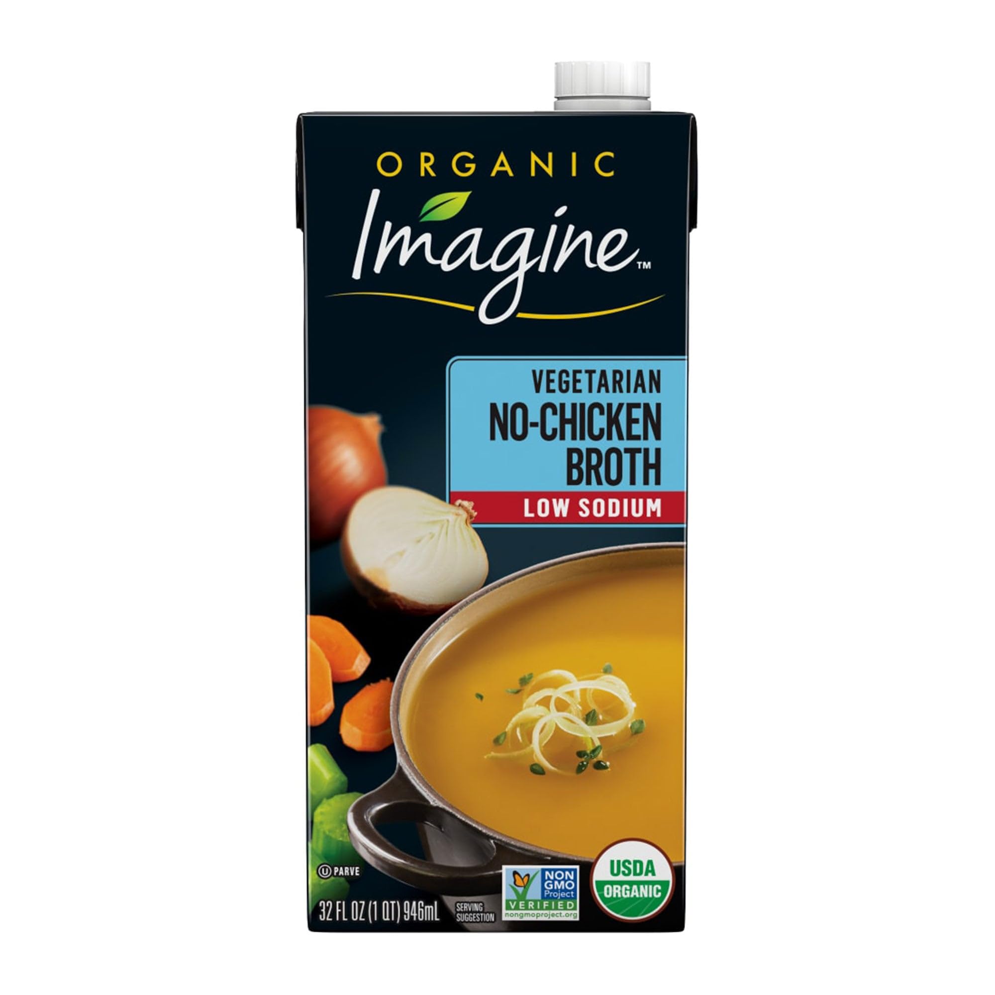 Imagine Broth Low Sodium No Chicken, 32 oz