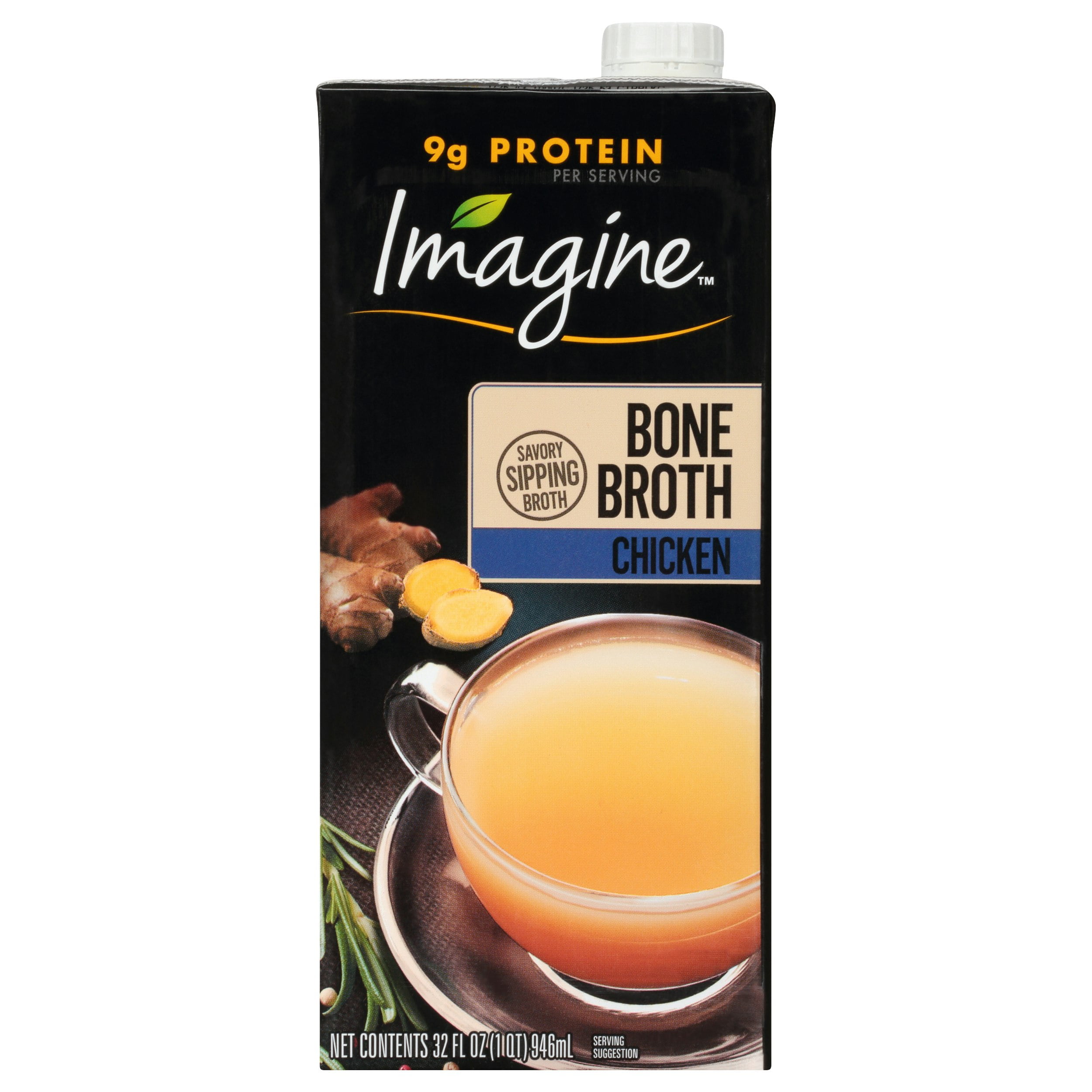 Imagine Chicken Bone Broth 32 fl oz (Pack of 12)