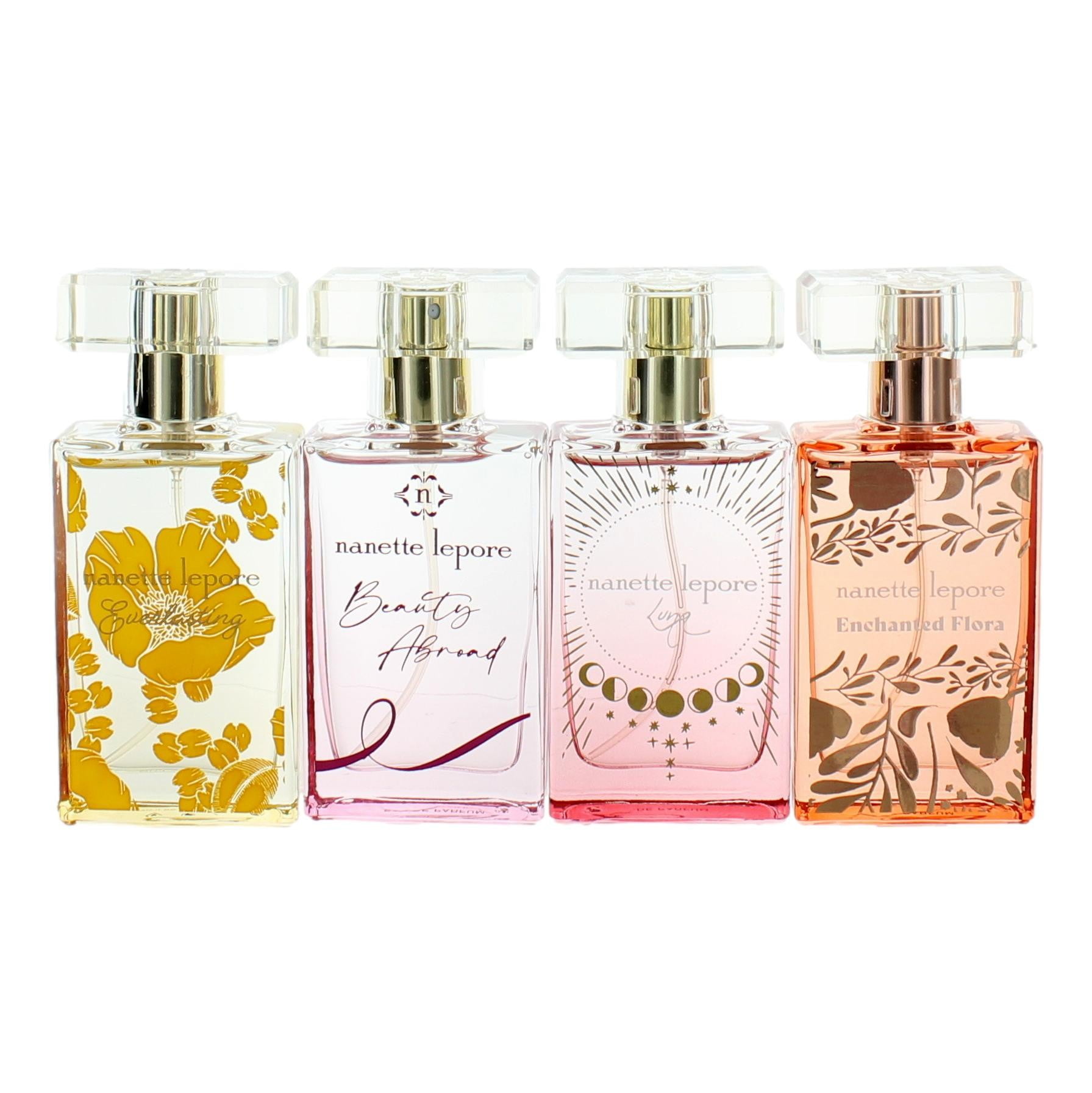 3 Pcs Women Perfume Set Female Perfume Set Flower Fragrance Elegant Long  Lasting Perfume Spray for Women Pink Gold