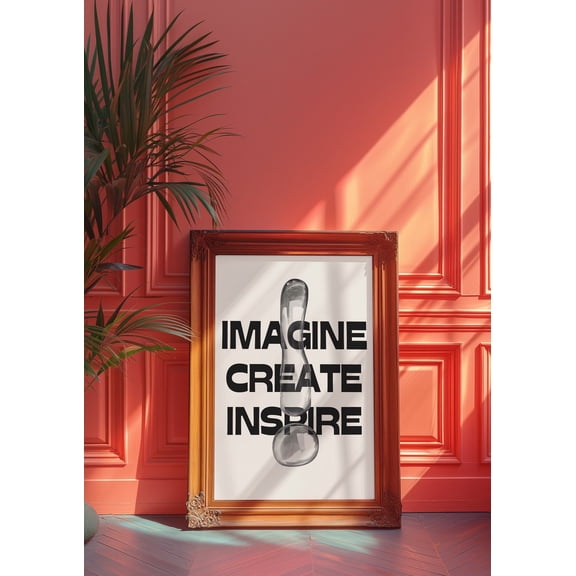 Imagine Create Inspire Trendy Dorm Poster Unframed Paper Print