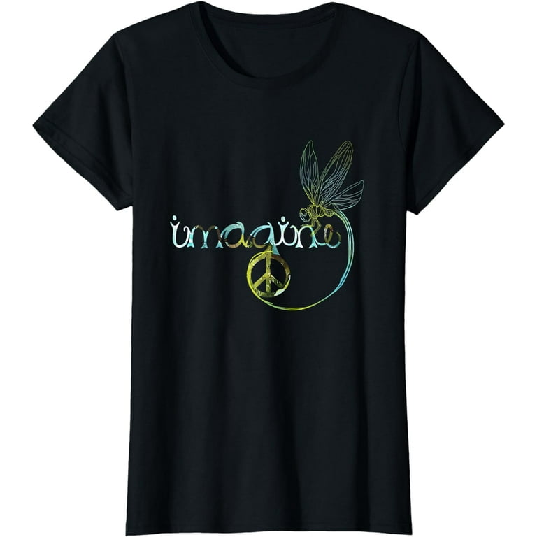 Dragonfly Imagine Hippie T Shirt For Women Men Dragonfly Imagine Hippie T Shirt For Women Men