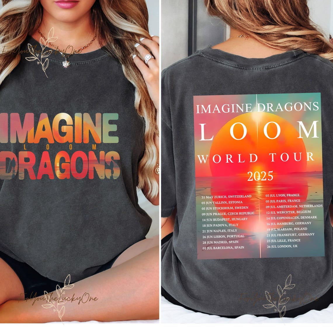 Imagine Dragons Band Merch Gift Imagine Dragons Loom Tour 2024 TShirt