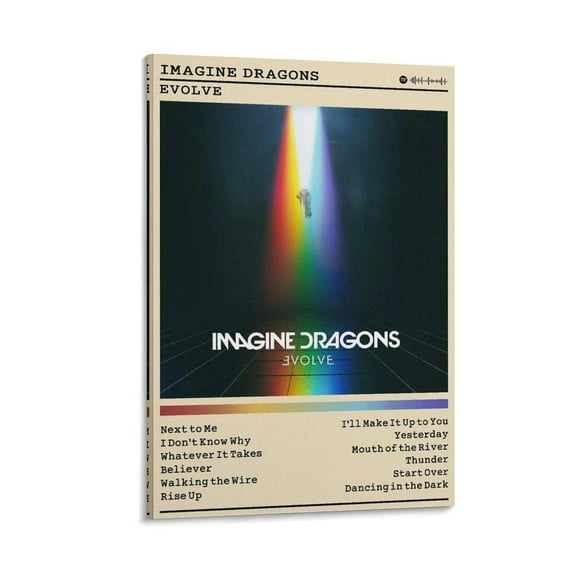 Imagine Dragons Evolve 18 Canvas Poster Bedroom Decoration Landscape Office Valentine's Birthday Gift Unframed 12x18inch(30x45cm)