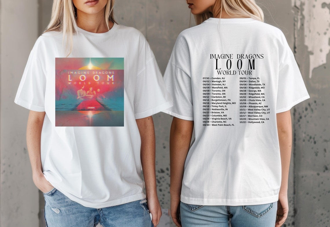 Imagine Dragons Loom Tour 2024 TwoSided TShirt Imagine Dragons 2024