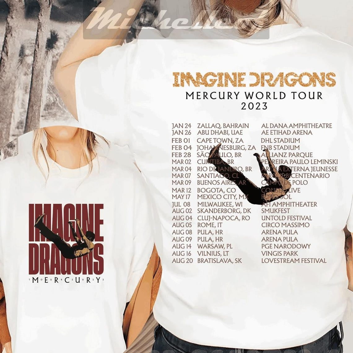 Imagine Dragons Loom Tour 2024 TwoSided TShirt Imagine Dragons 2024