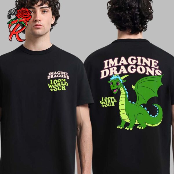 Imagine Dragons Loom World Tour 2024 Cartoon Dragon Unisex TShirt