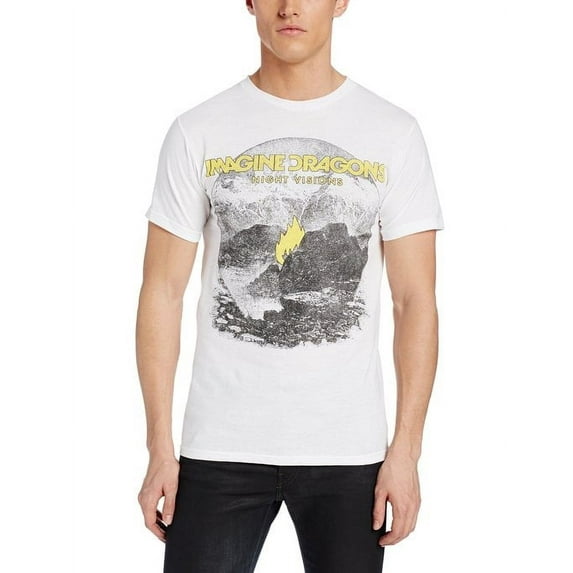 Imagine Dragons Men's Flame T-shirt Large White