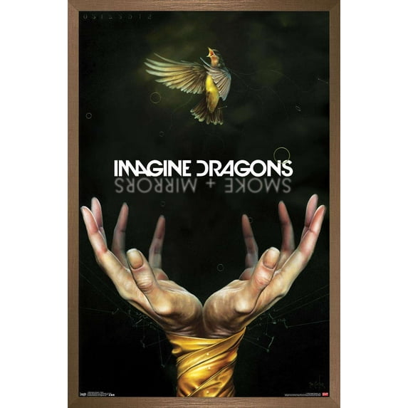 Imagine Dragons - Smoke Wall Poster, 14.725" x 22.375", Framed