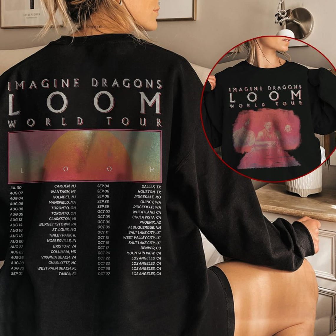 Imagine Dragons Tour Sweatshirt, Music 2 Sides Shirt Imagine Dragons