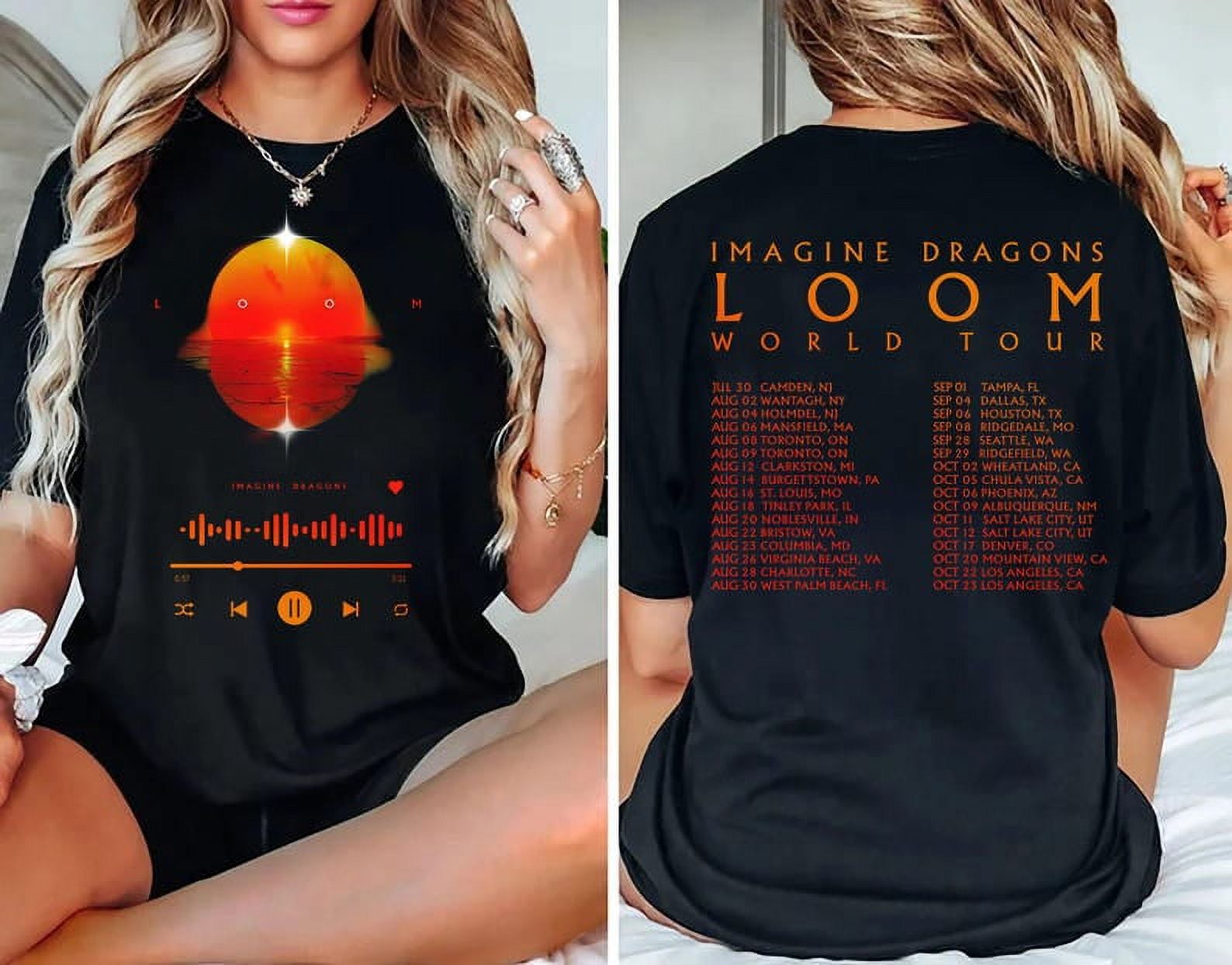 Imagine Dragons Tour Tshirt, Music 2 Sides Shirt Imagine Dragons Loom