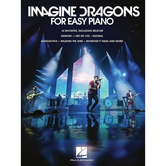 Imagine Dragons - Easy Piano Songbook 14 Hits Sheet Music with Lyrics Believer Radioactive Thunder and More Beginner Pia, (Paperback)