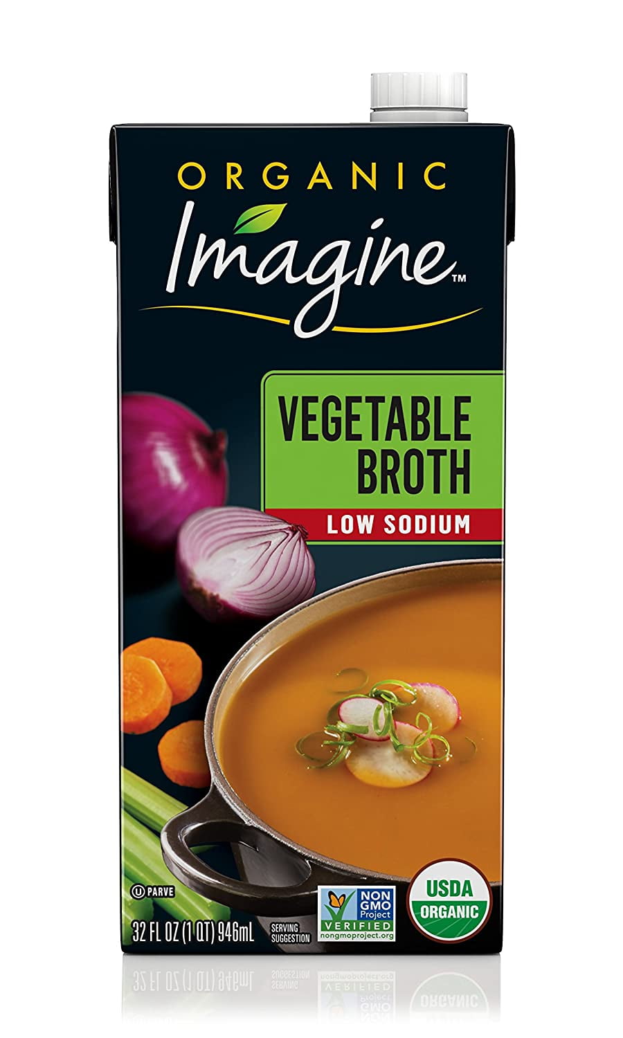Imagine Foods Organic Low Sodium Vegetable Broth 32 fl oz Pack of 2