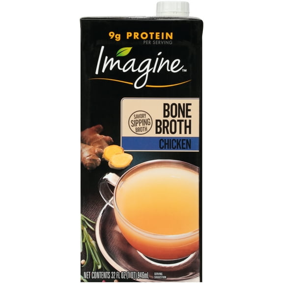 Imagine Gluten-Free Fat-Free Bone Chicken Broth, 32 fl oz Carton