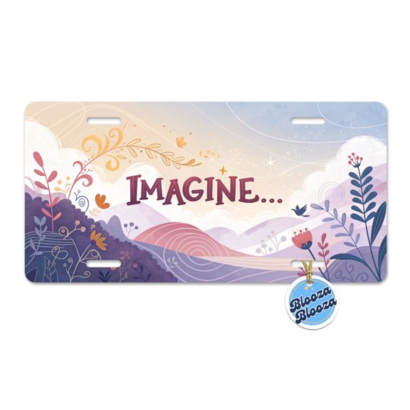 Imagine Inspirational Metal Novelty License Plate