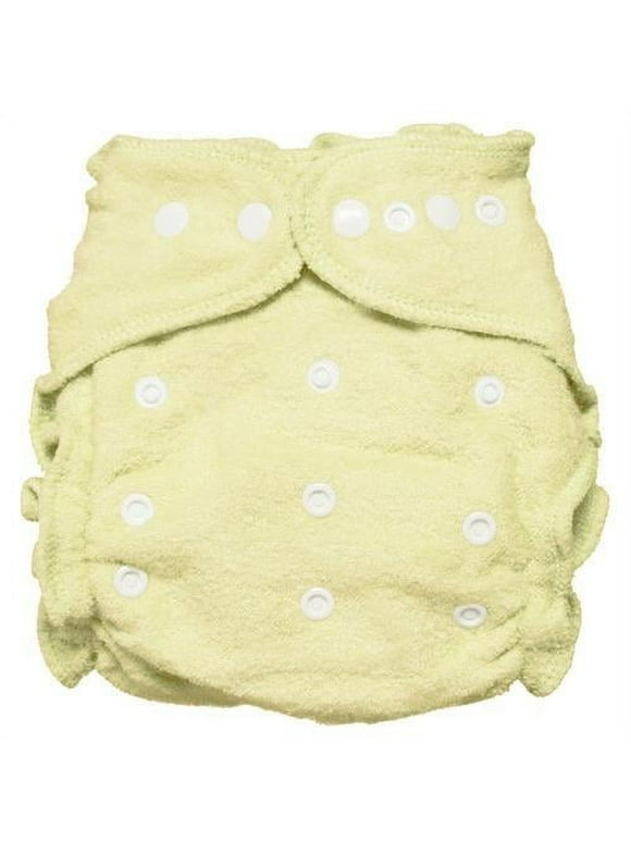 Imagine One Size Snap Bamboo Fitted Cloth Diaper - Marigold, Yellow