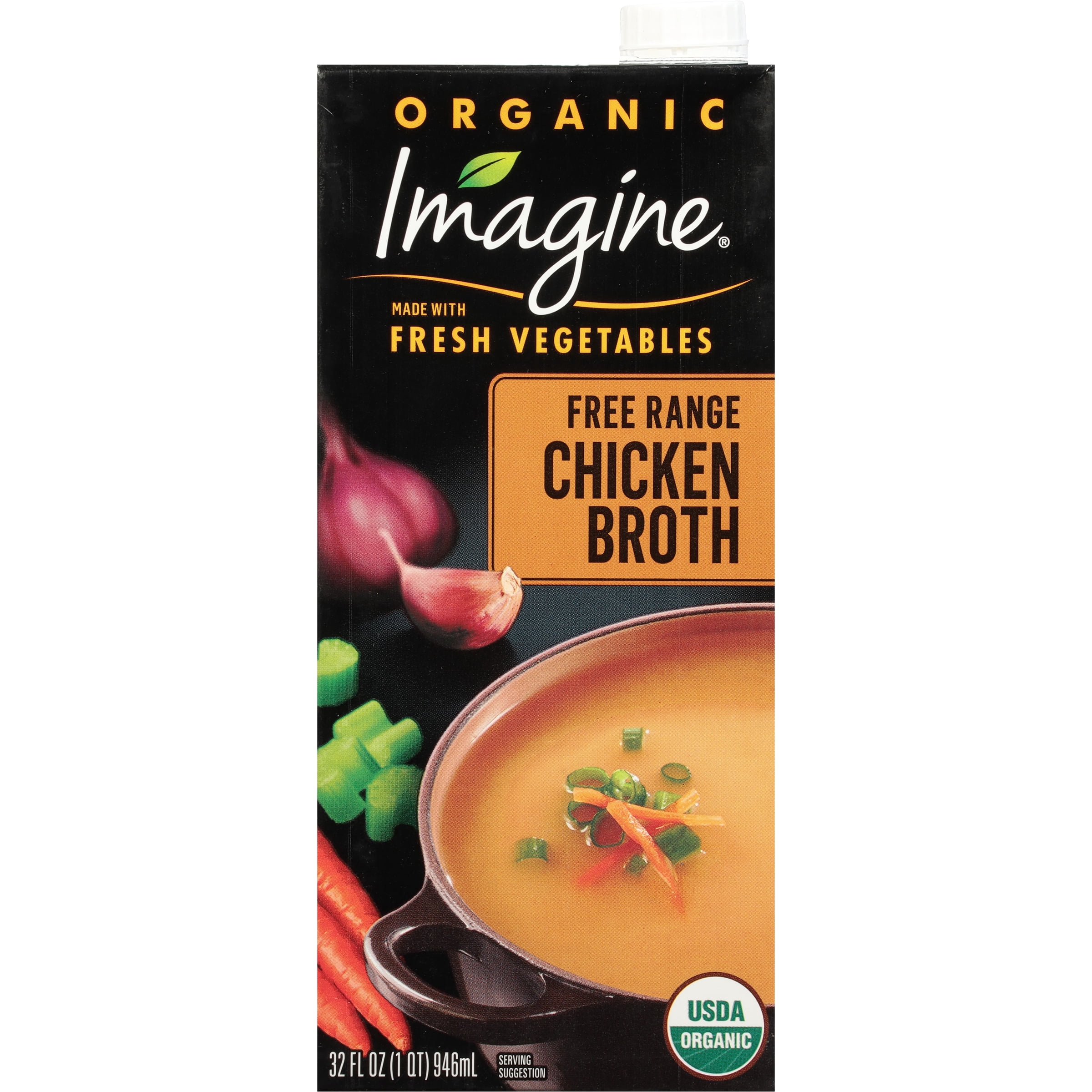 Imagine Organic GlutenFree Free Range Chicken Broth, 32 fl oz Carton
