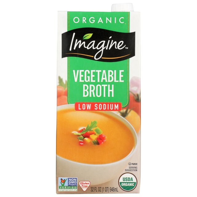 Imagine Organic Low Sodium GlutenFree Vegetable Broth, 32 fl oz Carton