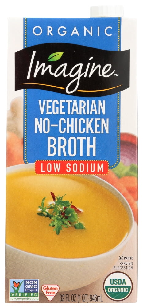 Imagine Foods No-Chicken Broth, Organic, Low Sodium, 32 Oz