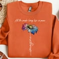 thumbnail image 1 of Imagine Peace Flower | "All The People Living Life In Peace" Sweatshirt Tshirt All Size S-5XL, 1 of 5