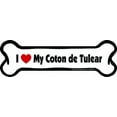 thumbnail image 1 of Imagine This Bone Car Magnet, I Love My Coton De Tulear, 2-Inch by 7-Inch, 1 of 3