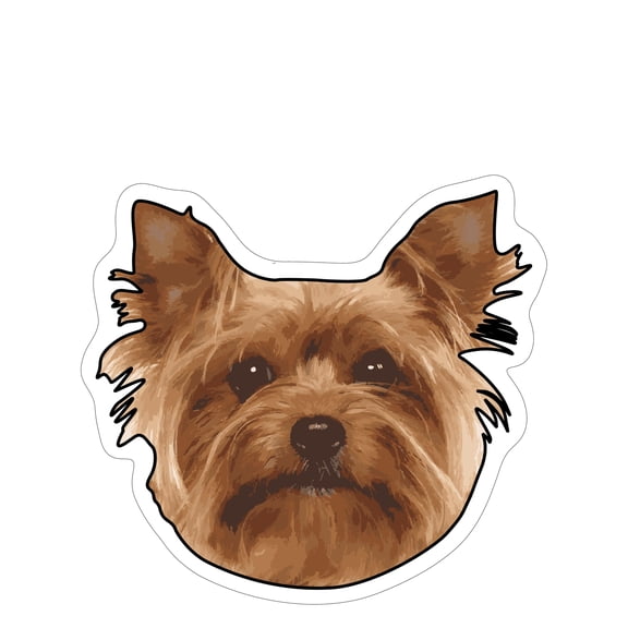 Imagine This Car Window Decal, Yorkie Dog Face
