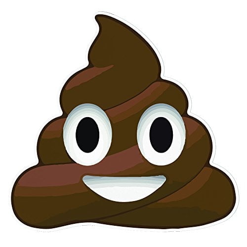 Imagine This D2096 Car and Rescue Decal (Poop Emoji), 2 Pack