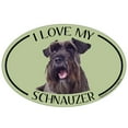 thumbnail image 1 of Imagine This Oval Magnet, I Love My Schnauzer, 1 of 3